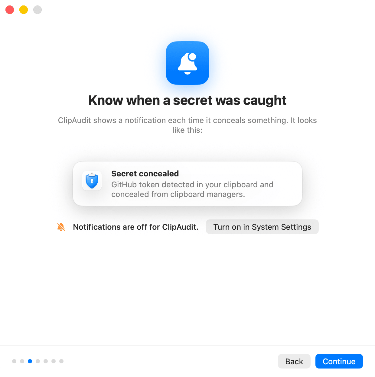 Notification preview