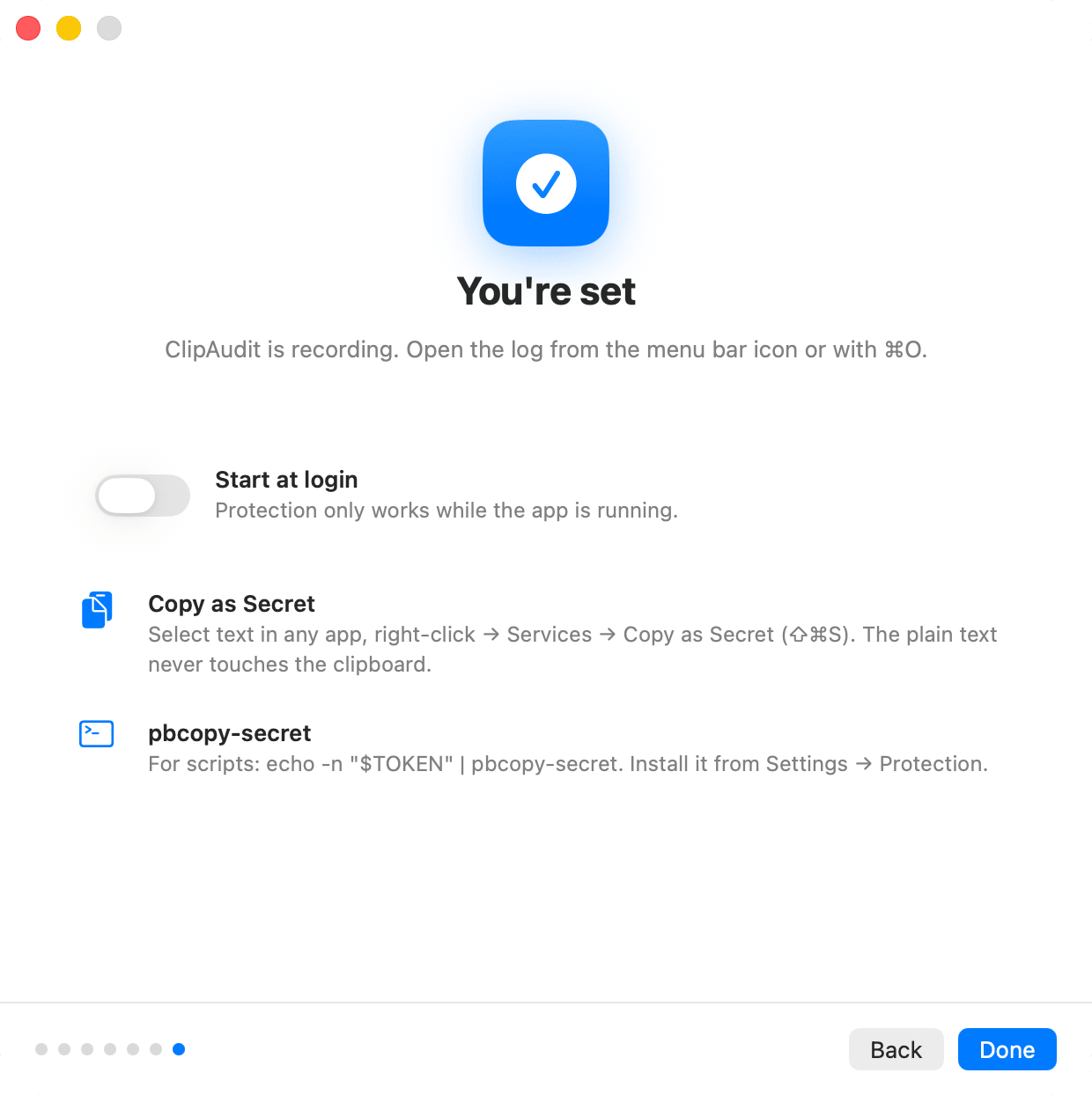 Start at login